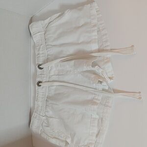 White Linen Blend Shorts by Legacy sz Large